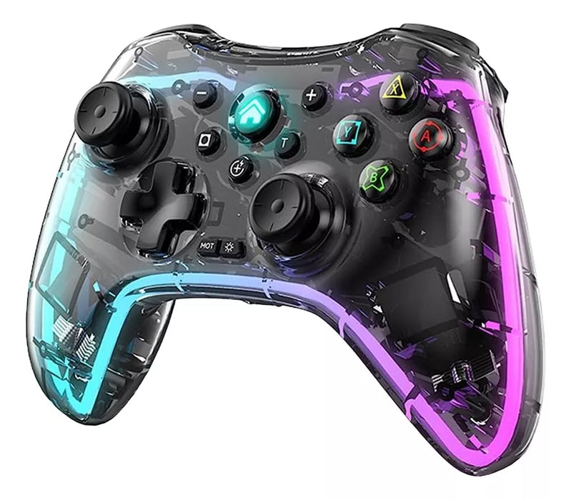 Control Gamer RGB Inalámbrico - Precisión y Comodidad con Vibración
