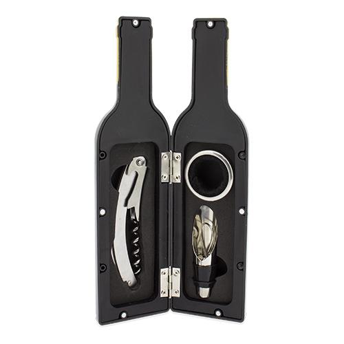 Set Kit de Vino con Sacacorchos - 3 Accesorios Elegantes