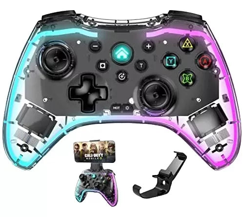 Control Gamer RGB Inalámbrico - Precisión y Comodidad con Vibración