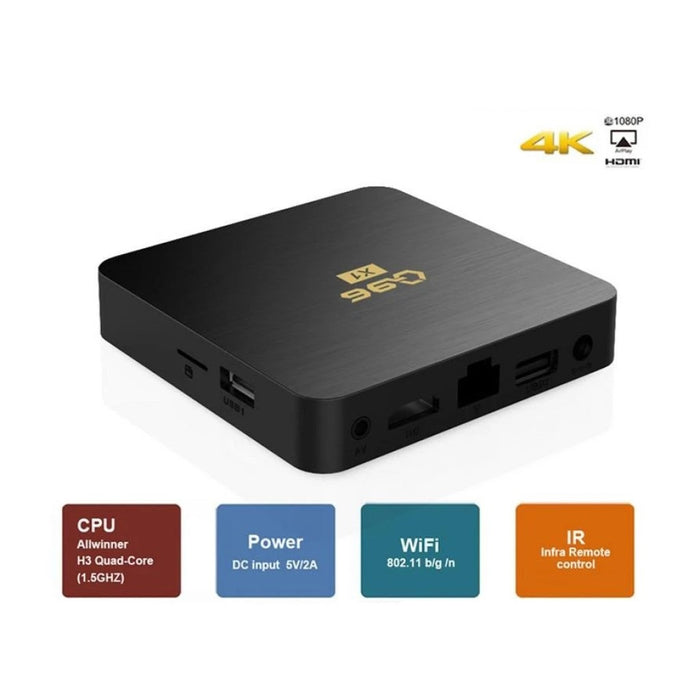 TV Box Q96 Magis TV - 8GB RAM, 128GB ROM, Android 14 y Resolución 4K Ultra HD